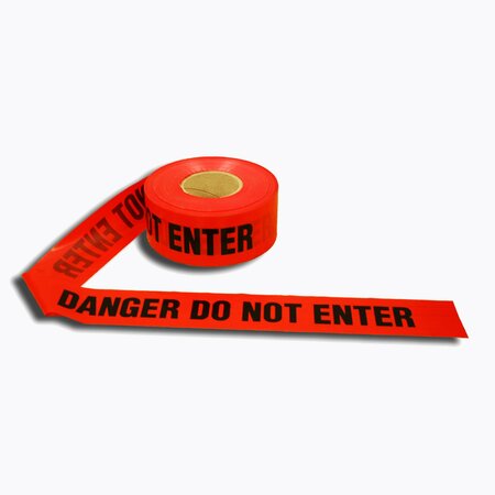 CORDOVA Red Barricade Tape, DANGER DO NOT ENTER, 2.0 Mil Thick, 12PK T20212